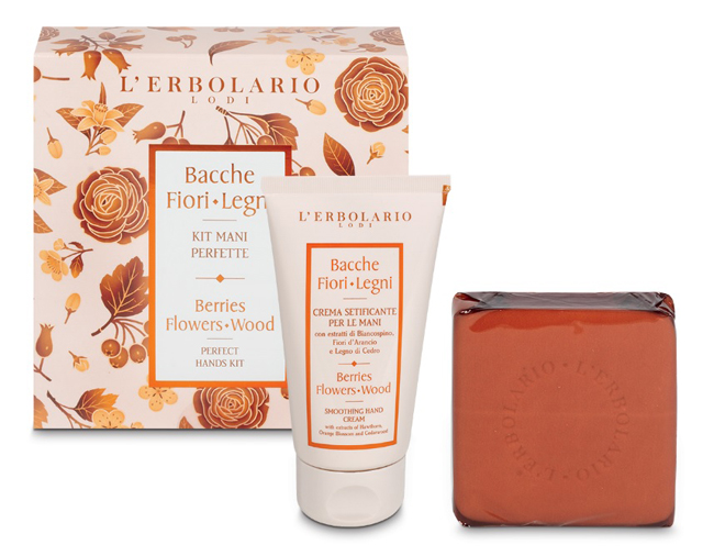 BACCHE FIORI LEGNI KIT MANI PERFETTE SAPONE 100 G + CREMA MANI 75 ML EDIZIONE LIMITATA - Dolomiti e Natura