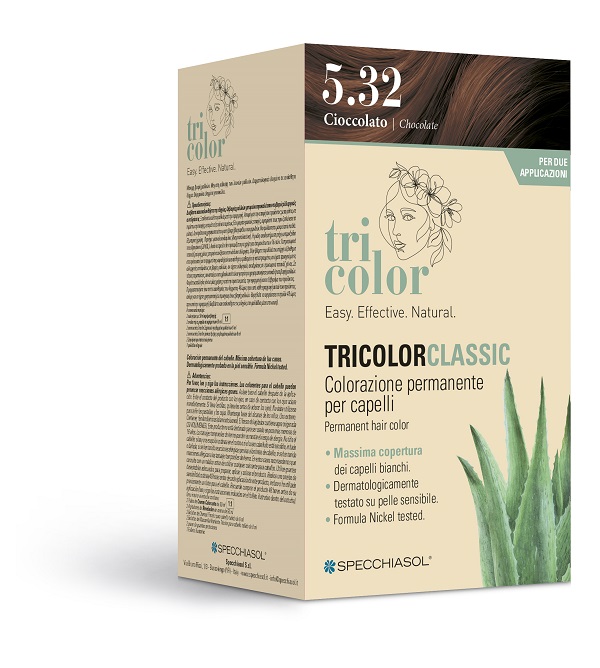 TRICOLOR CLASSIC 5,32 CIOCCOLATO 2 TUBI 50 ML + 2 SHAKER 50 ML + 4 BUSTINE 8 ML - Dolomiti e Natura
