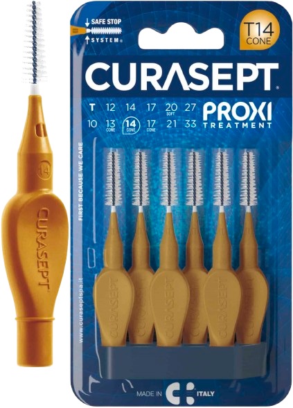 CURASEPT PROXI T14 OCRA/DARK GOLD 6 PEZZI - Dolomiti e Natura