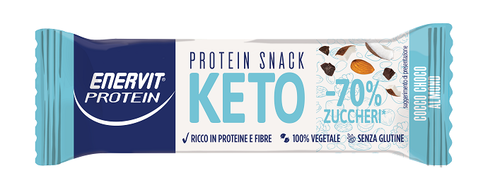 ENERVIT PROTEIN KETO SNACK COCCO CHOCO ALMOND 35 G - Dolomiti e Natura