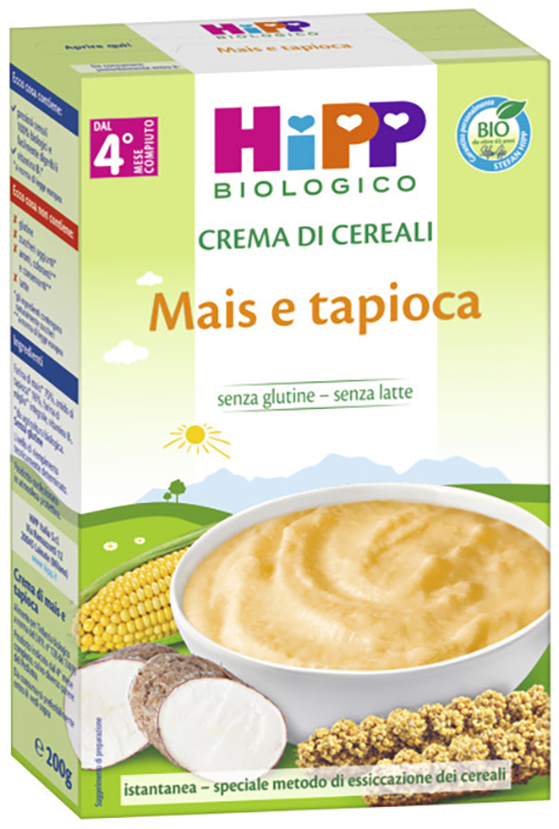 HIPP BIO CREMA CEREALI MAIS/TAPIOCA 200 G - Dolomiti e Natura