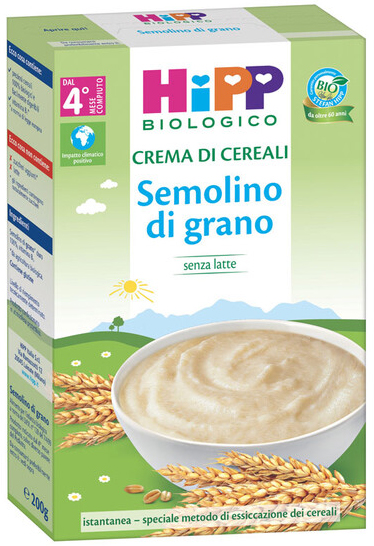 HIPP BIO CREMA CEREALI SEMOLINO DI GRANO 200 G - Dolomiti e Natura