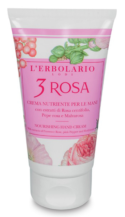 3 ROSA CREMA MANI NUTRIENTE 75 ML EDIZIONE LIMITATA - Dolomiti e Natura