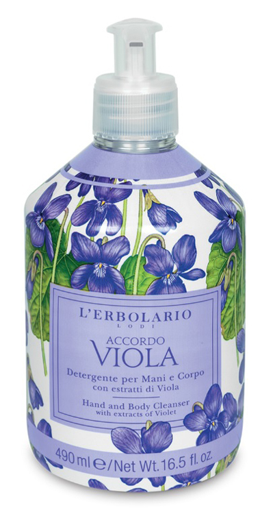 ACCORDO VIOLA FOGLIE DETERGENTE PER MANI E CORPO 490 ML EDIZIONE LIMITATA - Dolomiti e Natura