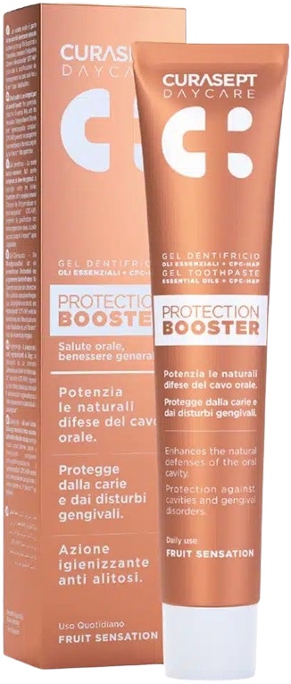 CURASEPT DAYCARE DENTIFRICIO PROTECTION BOOSTER FRUIT SENSATION 75 ML - Dolomiti e Natura