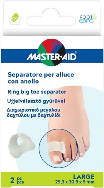 SEPARATORE ALLUCE MASTER-AID FOOTCARE CON ANELLO LARGE 2 PEZZI D4 - Dolomiti e Natura