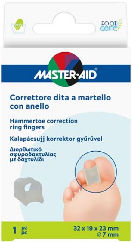 CORRETTORE DITA A MARTELLO MASTER-AID FOOTCARE CON ANELLO 1 PEZZO C14 - Dolomiti e Natura