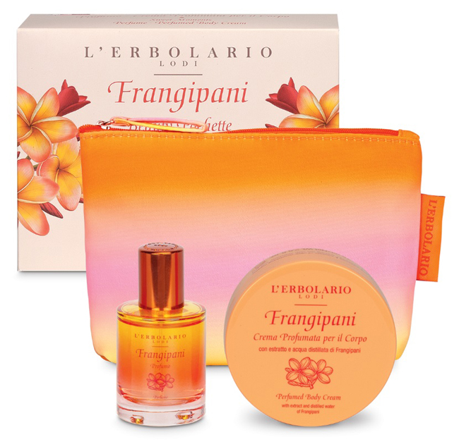 FRANGIPANI BEAUTY POCHETTE DOLCI ATTIMI PROFUMO 30 ML + CREMA PROFUMATA CORPO 75 ML EDIZIONE LIMITATA - Dolomiti e Natura