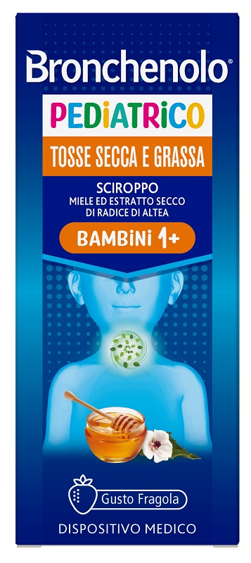 SCIROPPO BRONCHENOLO PEDIATRICO TOSSE SECCA E GRASSA DA 1 ANNO IN SU 120 ML GUSTO FRAGOLA SENZA COLORANTI ARTIFICIALI, SENZA ALCOL, SENZA OGM - Dolomiti e Natura