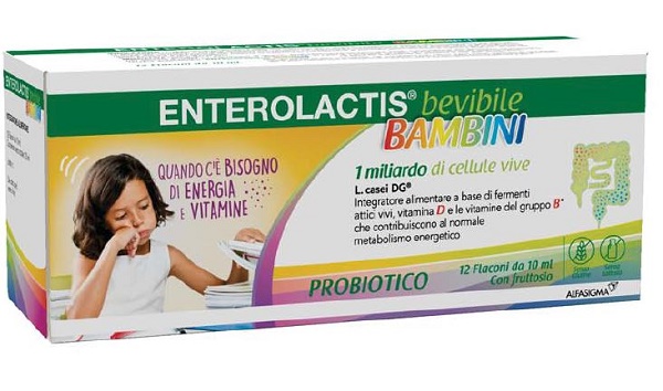 ENTEROLACTIS BAMBINI BEVIBILE 12 FLACONI DA 10 ML - Dolomiti e Natura