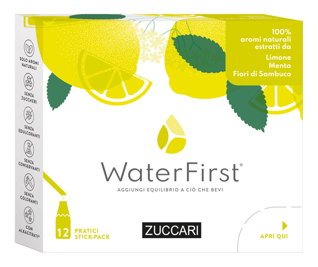 WATER FIRST LIMONE-MENTA-FIORI DI SAMBUCO 12 STICK PACK - Dolomiti e Natura