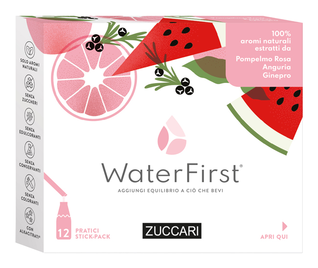 WATER FIRST POMPELMO ROSA-ANGURIA-GINEPRO 12 STICK PACK - Dolomiti e Natura
