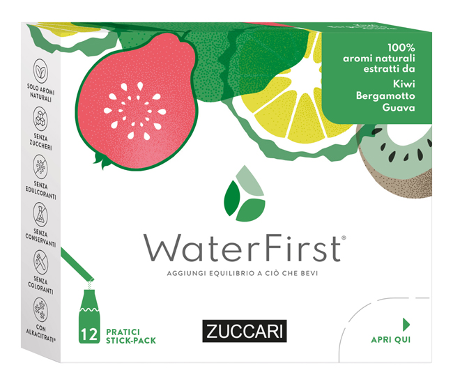 WATER FIRST KIWI-BERGAMOTTO-GUAVA 12 STICK PACK - Dolomiti e Natura