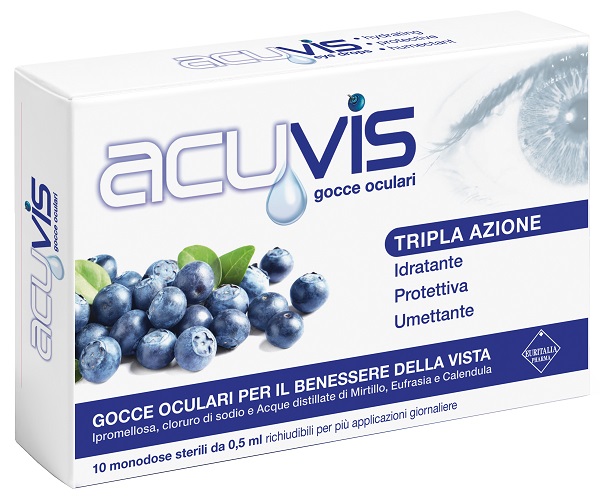 GOCCE OCULARI ACUVIS 10 FLACONCINI 0,5 ML - Dolomiti e Natura