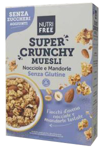 NUTRIFREE SUPER CRUNCHY MUESLI NOCCIOLE E MANDORLE SENZA ZUCCHERI AGGIUNTI 300 G - Dolomiti e Natura