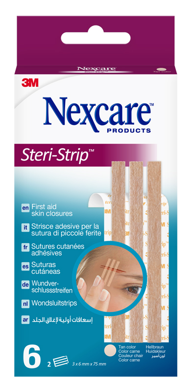 STRISCIA ADESIVA SUTURA PICCOLE FERITE NEXCARE STERI-STRIP CARNE 6X75 MM 6 PEZZI - Dolomiti e Natura