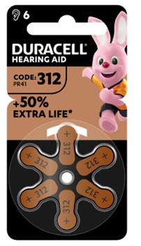 DURACELL EASY TAB 312 MARRONE BATTERIA PER APPARECCHIO ACUSTICO 6 PEZZI - Dolomiti e Natura