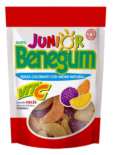 BENEGUM JUNIOR VITA C CARAMELLE GELE' CON SUCCO DI FRUTTA E VITAMINA C 90 G - Dolomiti e Natura