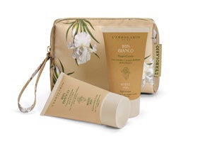 IRIS BIANCO BEAUTY POCHETTE BOCCIOLO 1 CREMA PROFUMATA CORPO 75 ML + 1 BAGNOCREMA 75 ML - Dolomiti e Natura