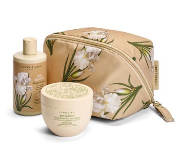 IRIS BIANCO BEAUTY CASE GEMMA 1 BAGNO CREMA 300 ML + 1 CREMA PROFUMATA CORPO 300 ML - Dolomiti e Natura