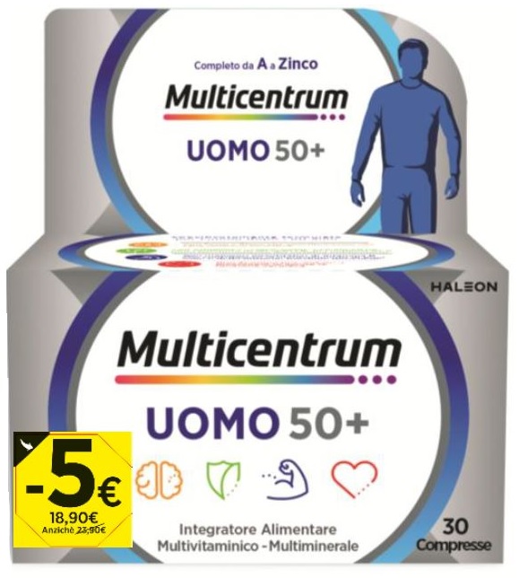 MULTICENTRUM UOMO 50+ 30 COMPRESSE PROMO 2026 - Dolomiti e Natura