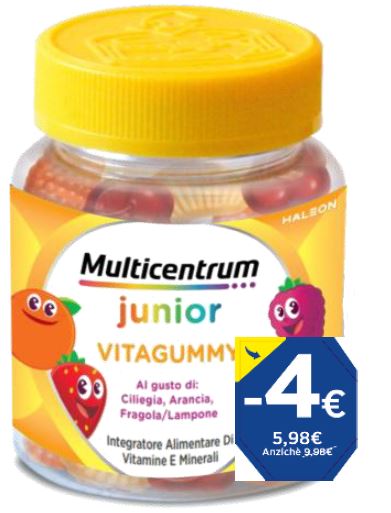 MULTICENTRUM VITAGUMMY 30 CARAMELLE GOMMOSE PROMO 2026 - Dolomiti e Natura